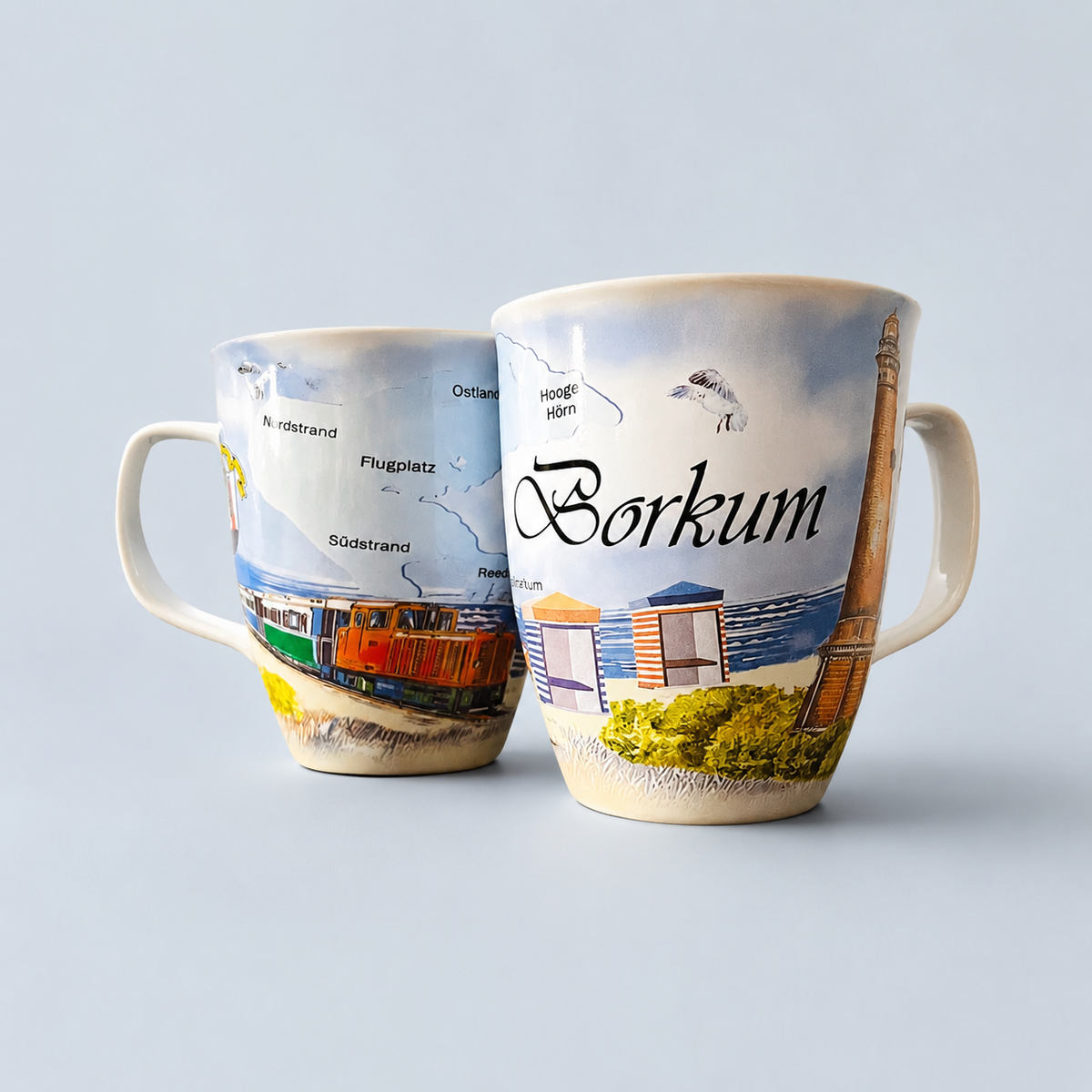 Becher Borkum Aquarelldesign