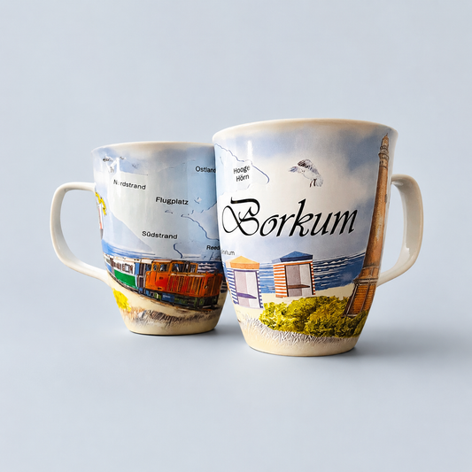 Becher Borkum Aquarelldesign
