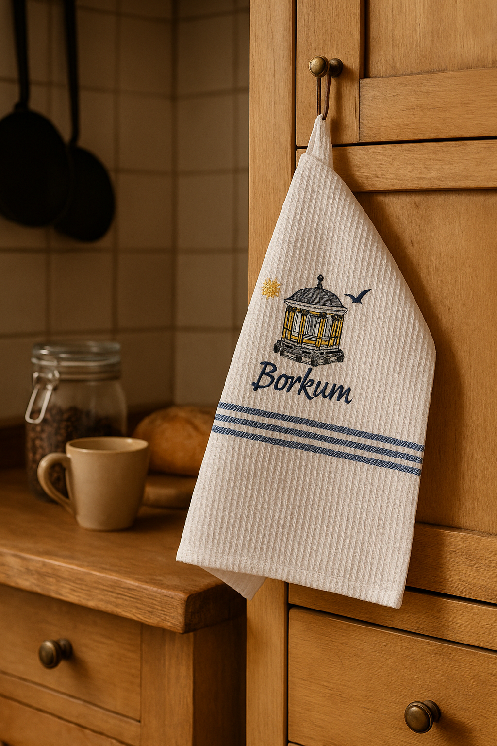 Geschirrhandtuch Borkum Musikpavillon